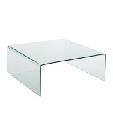 CAFE TABLE SQ CLEAR GLASS 100